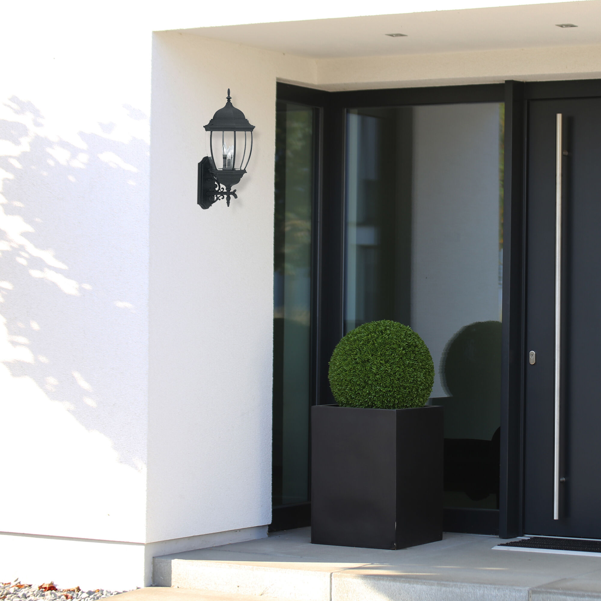 Tiverton 3 Light 29 inch Black Outdoor Wall Lantern